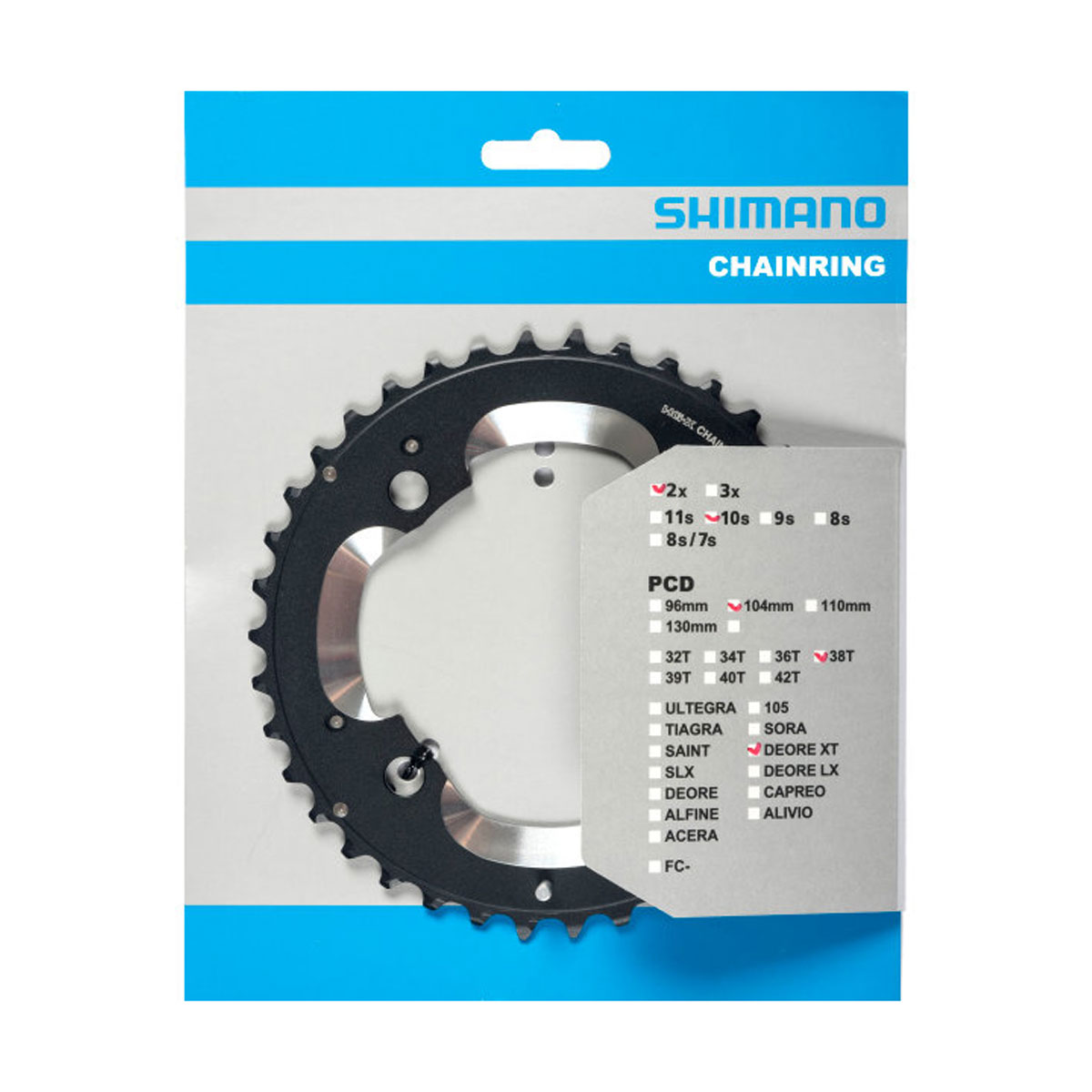 SHIMANO Prevodník XT M785 10 prevodov 38z. (38/24z.)