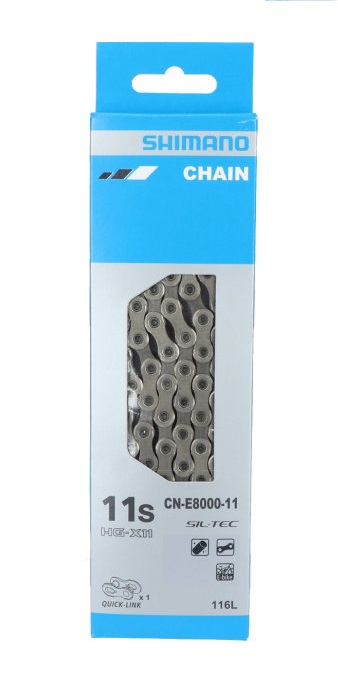 SHIMANO Reťaz E8000 - 11 prevodov + rýchlospojka