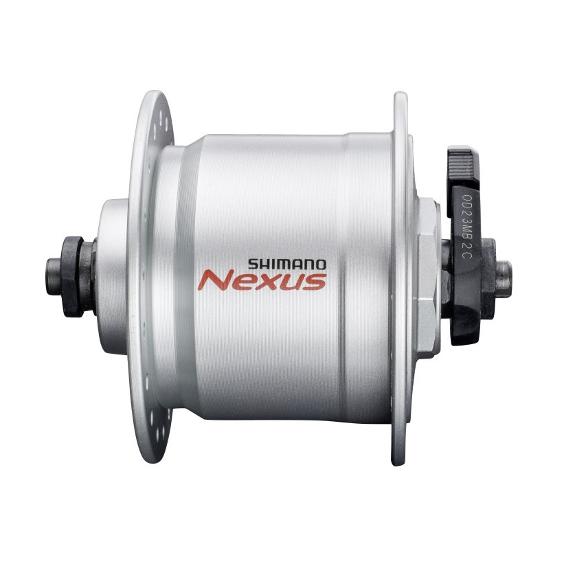 SHIMANO Náboj predný s dynamom DHC3000 36D RU strieborný