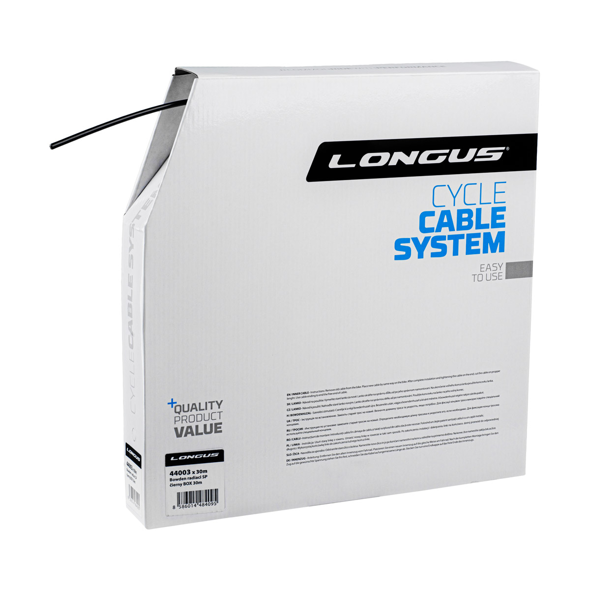 LONGUS Bowden radiaci SP čierny 30m